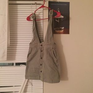 Free People Olive Overall Dress